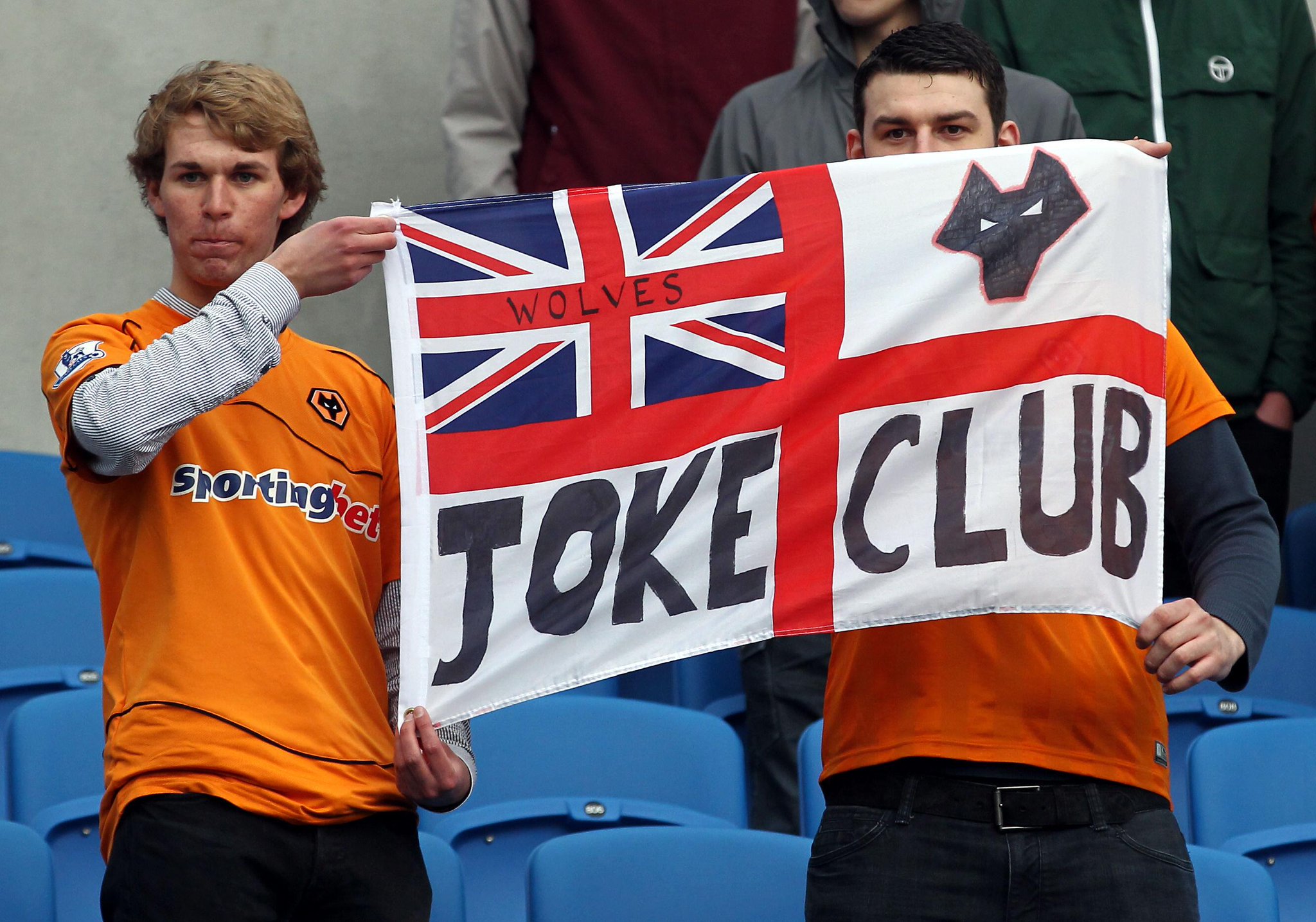 Express & Star on X: 'Joke club' - Wolves fans make their ...